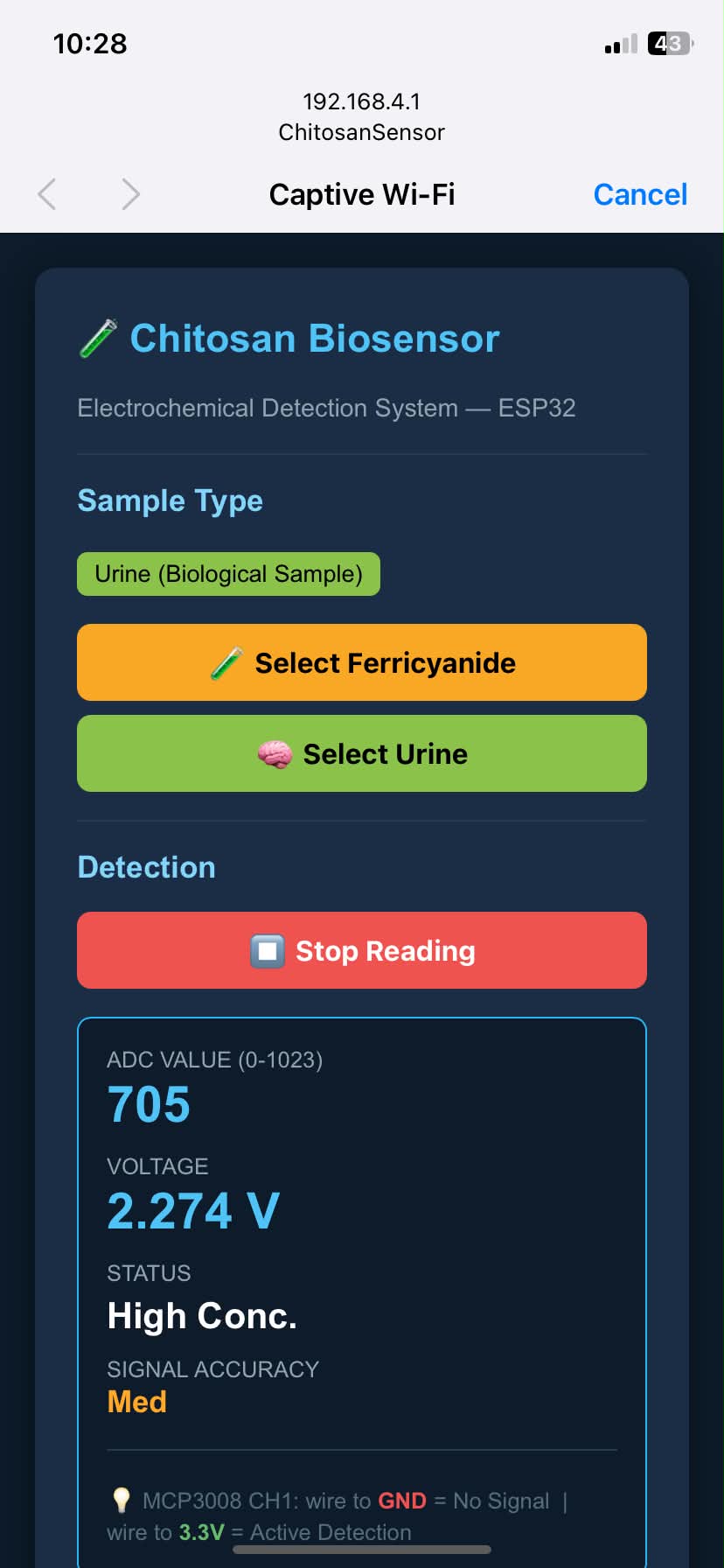 Result 1 - Urine Detection